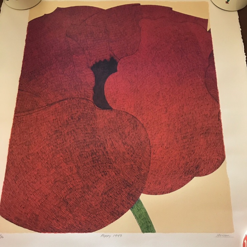 Art Hansen signed and numbered. Poppies